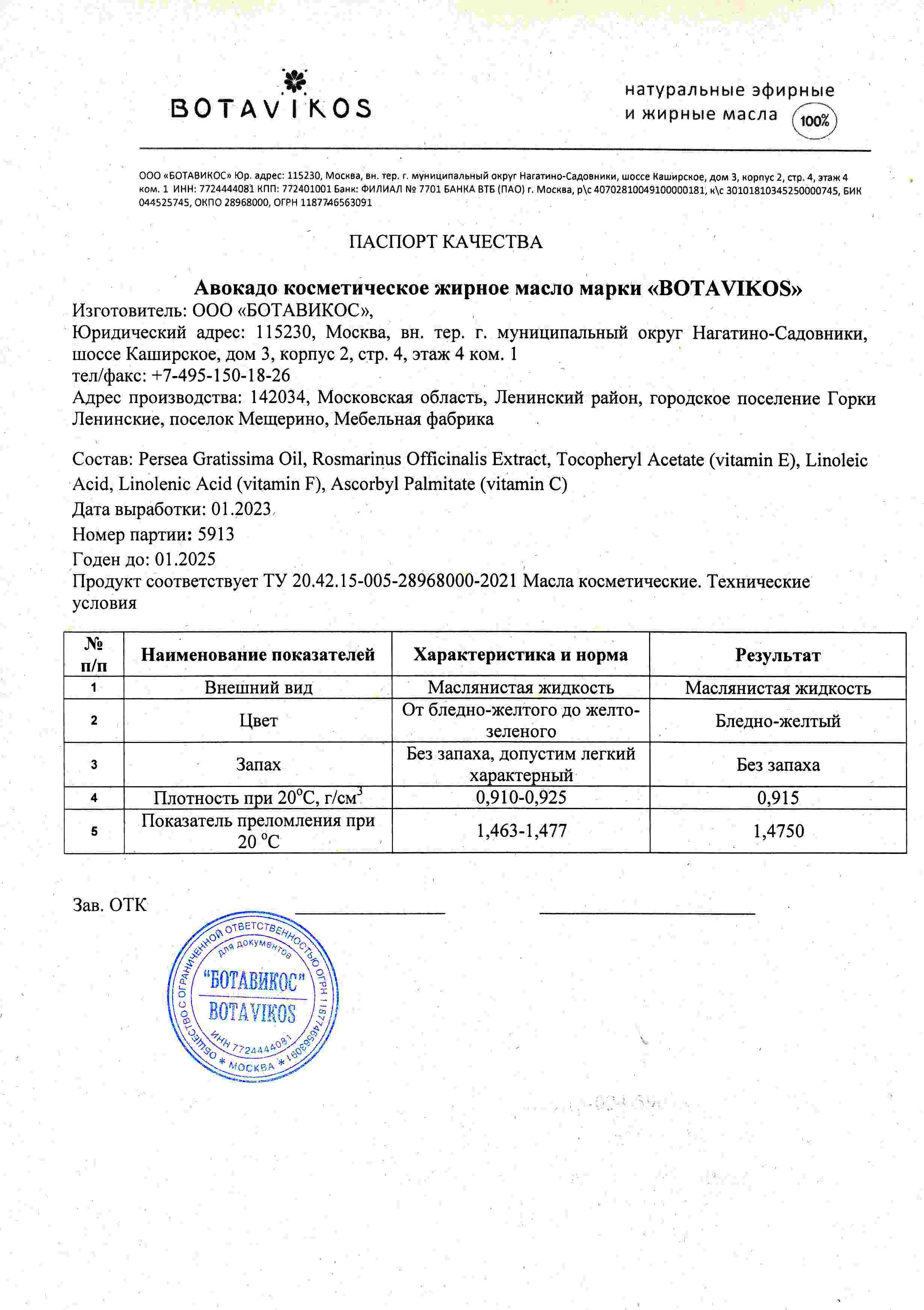 Паспорт №012023